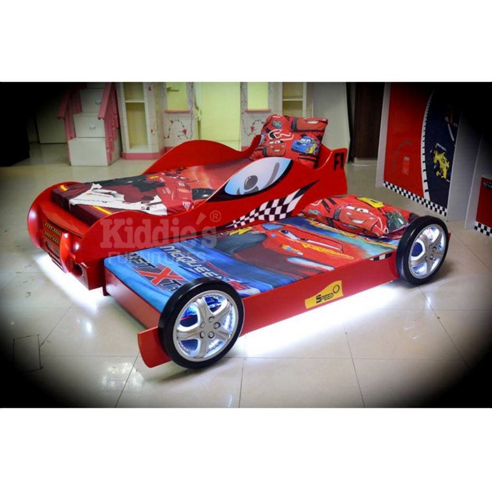 Car Double Bed – Glowing Red