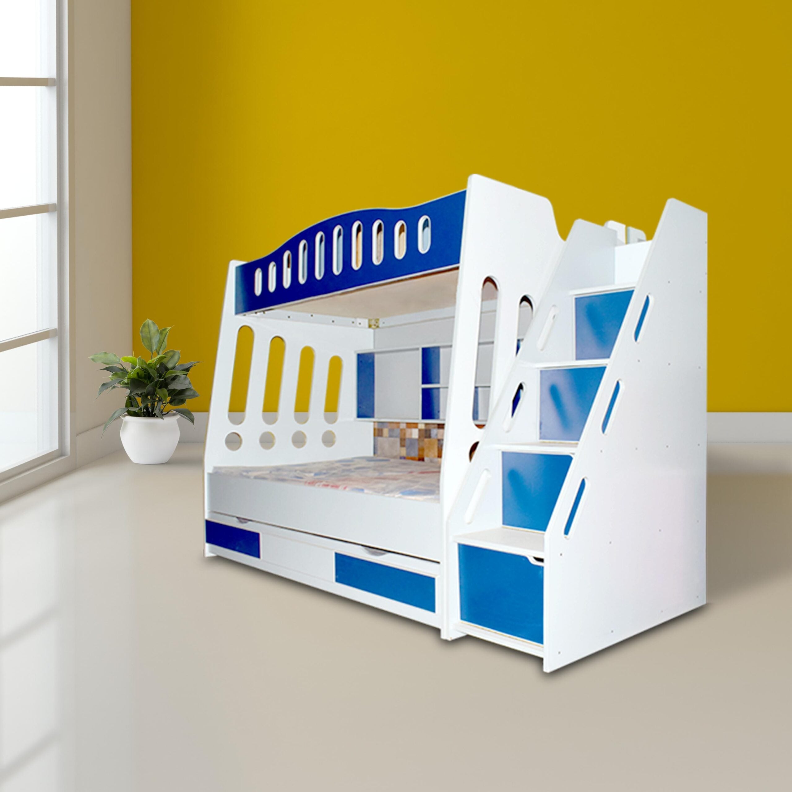 Bunk Bed – White & Blue