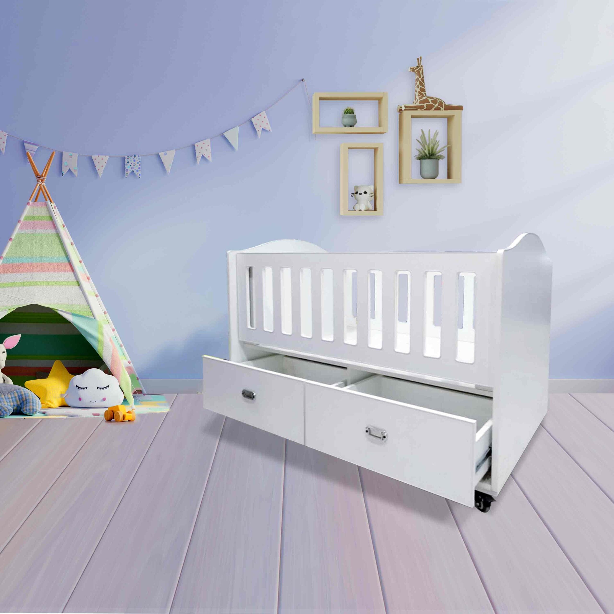 Baby Cot – White