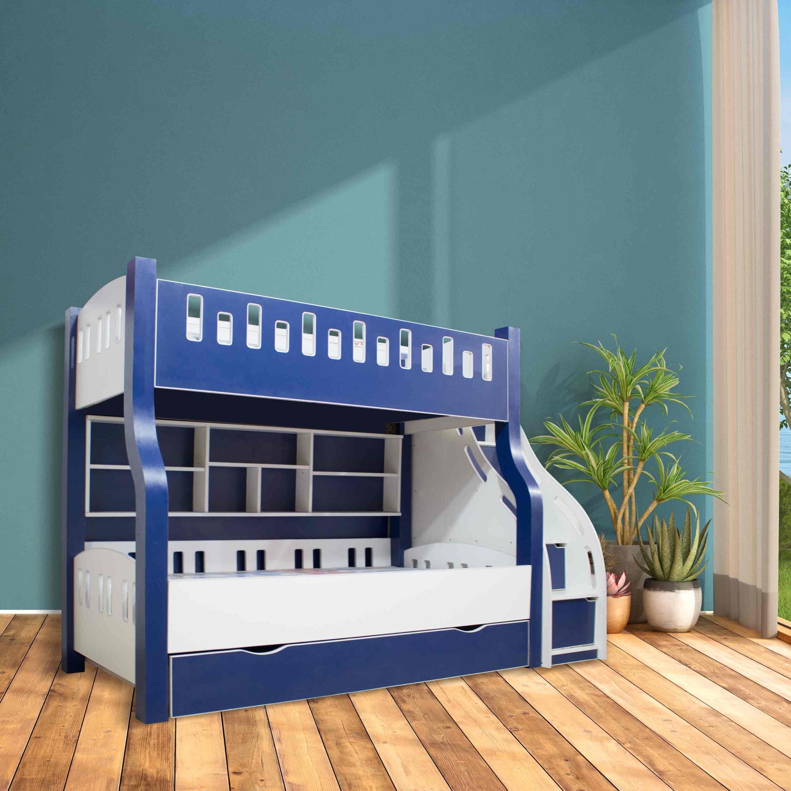 Bunk Bed – Blue Frame